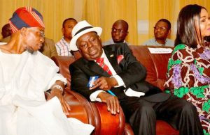 Photo: Aregbesola Pays Familiarization Trip To ABUAD From left – Governor, Osun State, Ogbeni Rauf Aregbesola; Founder Afe Babalola University Ado-Ekiti (ABUAD), Aare Afe Babalola, his wife, Modupe, during the visit…