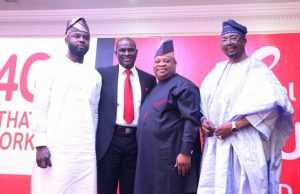 When Airtel Rolled Out 4G Network In Ibadan L-R: Hon Saheed Akinade Fijabi, Mr Segun Ogunsanya, Senator Ademola Adeleke and Senator Olabiyi Durojaiye at the event...