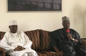 Photo: Kwara Governor Pays Condolence Visit To APC Leader Over Demise Of Mother Dr Abdulfatah Ahmed, right, with Hon Shittu...during the visit...