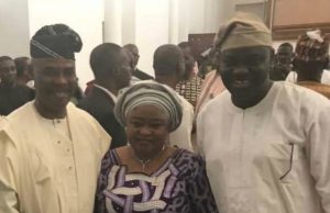 Lam Adesina’s Ex-Aide, Fatai Ibikunle Sworn In As Boss Of National Lottery Regulatory Commission Alhaji Fatai Ibikunle, left, after he was sworn in…Professor Adeolu Akande, right, was also there to felicitate with him…(Photo credit: insideoyo.com)