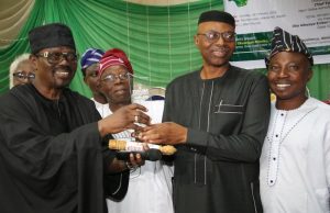 Mimiko Speaks About Onshore/Offshore Oil Dichotomy Challenge Dr Olusegun Mimiko, second from right, with others at the event...