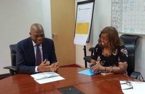 Thank You Visit: SPDC Plays Host To Kechi Okwuchi, Sosoliso Crash Survivor L-R: Managing Director, The Shell Petroleum Development Company of Nigeria Limited and Country Chair, Shell Companies in Nigeria, Osagie Okunbor and Kechi Okwuchi, survivor of the 2005 Sosoliso plane crash during a ‘Thank You’ visit to SPDC