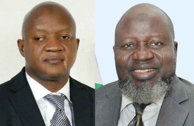 Two Barristers...Akeem Agbaje, left, with Adebayo Shittu...serious contenders...