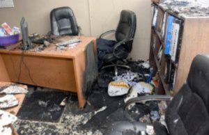 How City Clothiers, Vivid Imagination Lost All To Inferno ...one of the offices at Vivid Imagination ravaged by the inferno...