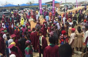 Fanfare As Technical University Ibadan Matriculates Students, See Photos ...matriculating students of the Technical University, Ibadan...with friends and parents celebrating their feats...
