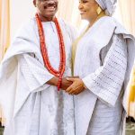 The ecstatic parents of the groom Senator Abiola Ajimobi and his charming wife Dr Florence