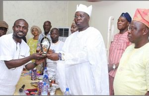 Photo: When Gani Adams Graced Eledumare Festival The Aare Ona Kakanfo of Yorubaland, Dr Gani Adams receives an award at the event...