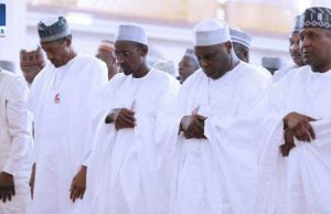 Kano Bubbles As Buhari, Others Enliven The Wedding Of Dangote’s Daughter Dr Aliko Dangote, right, with others at the wedding of his daughter...