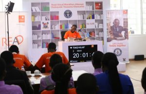 GTBank Backs Nigerian Poised To Break Guinness World Record On Reading Olubayode Treasures Olawunmi...here...attempting to break the Guinness World Record for the Longest Marathon Read Aloud...