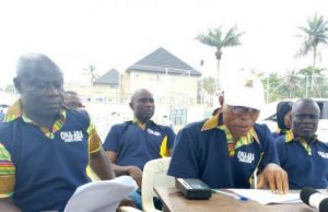 Ona-Ara Sports Festival‘ll Produce Olympics Medal Hopeful –Hon. Ogundele Hon. Biliaminu Ogundele(middle) with Babatunde Olaniyi during the press briefing