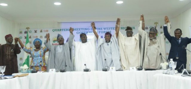 Oodua Governors and others at the summit in Lagos...