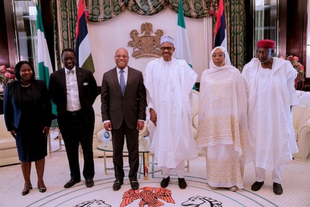 President Muhammadu Buhari...with the ECOWAS team..