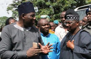 Oyo Speaker’s Demise: Ajimobi, Olubadan, Oyo APC, Others Thrown Into Mourning L-R: Oyo State Commissioner for Health, Dr. Azeez Adeduntan; Deputy Speaker of the House of Assembly, Hon. Abdulwasi Musa; and State Governor, Senator Abiola Ajimobi, during a visit to the Anatomy Department of the University of Ibadan, where the remains of the late Speaker of the House of Assembly, Rt. Hon. Michael Adeyemo, were kept, in Ibadan... on Friday...