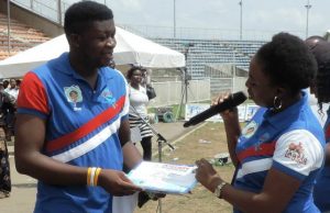 All Set For Splash FM Radio’s Ibadan Marathon Race Mrs Bisi Ashimolowo, right, with Tunde Olawuwo...coordinators of the event...ready as usual...