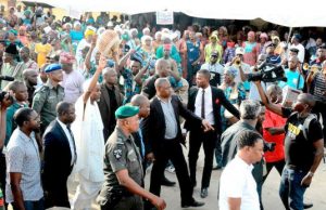 Infrastructure: Like Ooni, Owa Obokun Hails Aregbesola Governor Rauf Aregbesola...arrives the Palace of the Owa Obokun Adimula of Ijesaland...