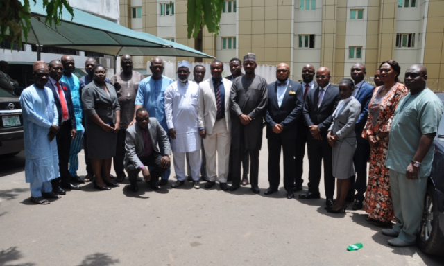 ICPC, NFF officials after the inauguration of ACTU...