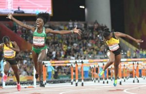 2018 Commonwealth Games: How Amusan Won 100m Hurdles Gold Tobi Amusan...in flight..