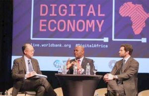Tony Elumelu To African Leaders At World Bank Meetings: Prioritize Africa’s Youth And Leapfrog Traditional Development Paths Tony Elumelu, middle, at one of the meetings in the US...