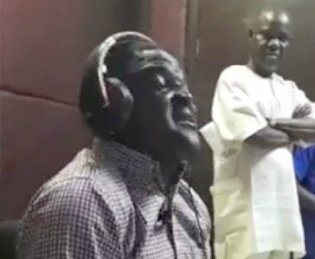 Abass Akande Obesere...inside the studios of Lagelu FM Radio in Ibadan...