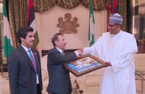 Outgoing UAE Envoy Received by Buhari President Muhammadu Buhari, right, with the Outgoing Ambassador of United Arab Emirate to Nigeria, Mohammed Mahmood Al Mahmood…