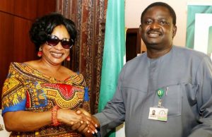 Photo: Veteran Actress, Clarion Chukwurah Hosted In Aso Rock By Femi Adesina Femi Adesina, right, with his August visitor in the month of May, Clarion Chukwurah...