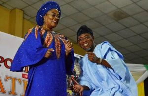 Photos: Aregbesola Stages ‘Ogbeni Till Daybreak’ Again Governor Rauf Aregbesola, right, with his deputy, Mrs Grace Titilayo Tomori...
