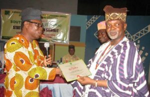Photo: Association of Nigerian Authors Honour Lekan Alabi Oloye Lekan Alabi, right, with Prof Bode Sowande...