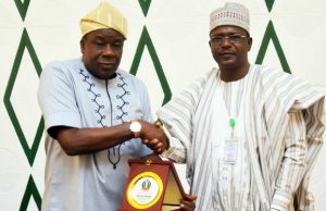 Ajimobi’s Government Seeks Cooperation Between Residents, Security Agencies The Deputy Governor of Oyo State,Chief Moses Alake-Adeyemo and The Team leader of the participants of the Senior Executive Course No.40, 2018 National Institute for Policy and Strategic Studies, NIPSS, Kuru during a courtesy visit to Governor's office…