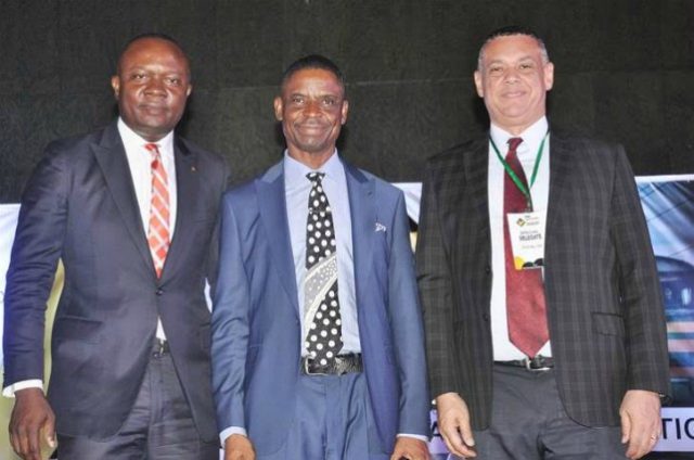 L-R: The MD/CEO, Transcorp Hotels Plc, Valentine Ozigbo; National President, (ITP/Chairman LOC, NTTS), Abiodun Odusanwwo and Gay Murray Bruce at the National Tourism Transport Summit and Expo…