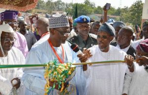Photo: Education Minister, Others Join Aregbesola To Commission Ultra Modern School From left, The Akire of Akire, Oba , Olatunde Falabi, Minister of Education, Mallam Adamu Adamu, Governor Rauf Aregbesola of Osun and Commissioner for Education, Hon. Omotunde Young, at the event…