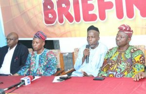 Ibadan Market Crisis: Butchers Call For Investigation As Oyo Government Condoles With Victims L-R: Senior Special Assistant to Governor Ajimobi on Security, Mr. Femi Oyedipe, the Secretary, Oyo State Chapter of the National Butchers Union of Nigeria (NUBN), Mr. Lateef Olagoke, the South West Coordinator including Kwara of NUBN, Alhaji Biliaminu Elesinmeta and the Babaloja of Bodija Market, Alhaji Sumaila Jimoh during a press briefing on the crisis at the Bodija market on Thursday.