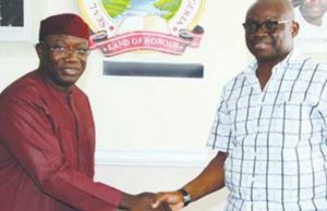 Inauguration Of Ekiti’s Governor-Elect: Fayose Invited By Fayemi Dr Kayode Fayemi, left, with Governor Ayodele Fayose...