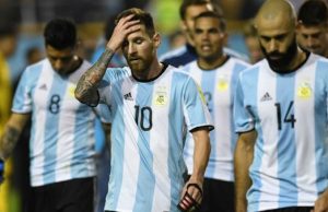 Siasia Messes Messi Over Ouster From World Cup Lionel Messi, middle, with his mates bowing out of the World Cup in Russia...