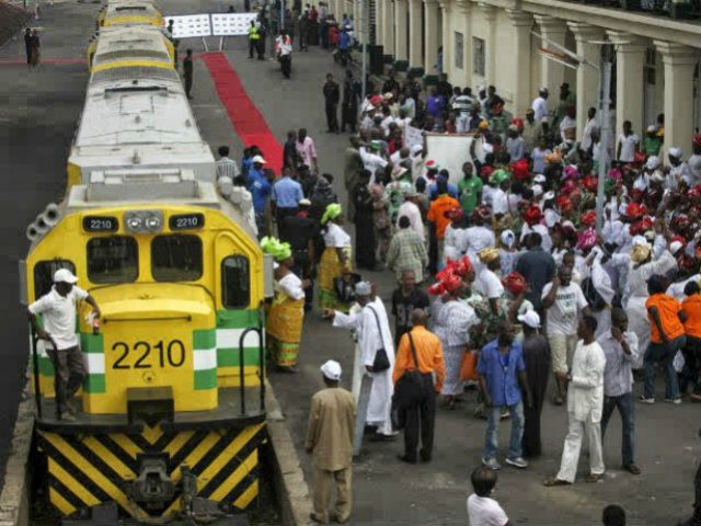 ...Osun people at the train station during a public holiday recently...