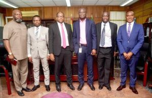 Photo: When Shell Nigeria Gas Team Visited NGPTC In Warri L - R: General Manager Commercial, Nigeria Gas Processing and Transport Company (NGPTC), Justin Ezeala; Business Development Manager, Shell Nigeria Gas (SNG), James Makinde; Managing Director SNG, Ed Ubong; Managing Director NGPTC, Babatunde Bakare; Social Performance Discipline Adviser, SNG, Babatunde Olaleke; and General Manager, NGPTC, Nnamdi Nwachukwu, during a recent visit to the NGPTC in Warri, Delta State to discuss opportunities to further improve Nigeria’s domestic gas utilisation to industries and manufacturing clusters…