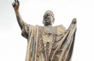 June 12: Lagos Government Unveils 46-Feet Statue Of MKO Abiola Governor Akinwunmi Ambode of Lagos State and others with the statue of Basorun MKO Abiola...