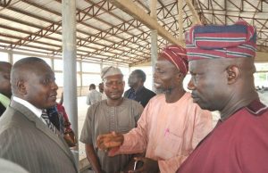 Jubilation As Ibadan Central Abattoir Begins Operation From left, Oyo State Executive Secretary, Bureau of Investment promotion and Public Private Partnerships, Mr Yinka Fatoki, Oyo State co-coordinator of National Butchers Union of Nigeria, Chief Kehinde Tewogbade, South-West co-ordinator, Alhaji Biliaminu Elesinmeta and Chairman, Ibadan central Abattoir, Alhaji Ramoni Aremu during the inauguration of Ibadan Central Abattoir, Amosun, Akinyele local government area, Ibadan…
