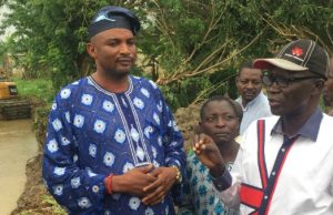 Check Out How Ajimobi’s Government Is Combating Flooding In Oyo The Commissioner for Environment in Oyo State, Mr Isaac Isola, right, discusses with a community leader during the tour at Ajofoyinbo, Soka Area, in Ibadan…