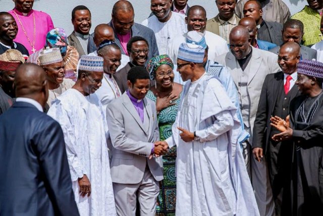 President Muhammadu Buhari with the CAN Leaders...
