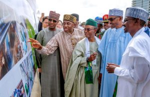 Photo: When Buhari Commissioned Abuja Light Rail Mass Transit Project’s First Phase President Muhammadu Buhari with Kaduna State Governor Nasir El-Rufai, FCT Minister Muhammed Bello, Hon Rotimi Amaechi, Transportation Minister and SGF Boss Mustapha during the inspection of the First Phase of the project…