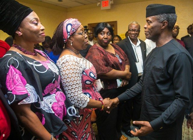 …Vice President Yemi Osinbajo, at the meeting with US based Nigerians in Minnesota, Minneapolis, where he welcomed questions and interacted with the people on various subjects of interests and concerns…