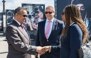 Elumelu’s Wife Joins Global Health Leaders To Champion Increased Vaccine Coverage In Under-Immunised Nations R-L: GAVI Champion for Africa and Founder, Avon Medical, Dr. Awele Elumelu; CEO, GAVI, The Vaccine Alliance, Dr Seth Berkley; and Director General, World Health Organisation (WHO), Dr Tedros Adhanom Ghebreyesus, at a conference to champion increased vaccine coverage, targeting underimmunised nations, in Geneva on Tuesday