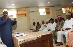 Photo: Again, Ajimobi Meets 26 APC Gubernatorial Aspirants Oyo State Governor, Senator Abiola Ajimobi (left); with a cross section of All Progressives Congress gubernatorial aspirants, during the meeting…