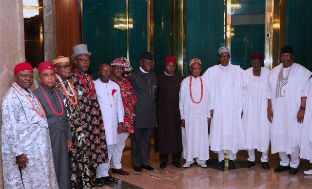 President Muhammadu Buhari with the Monarchs and others...