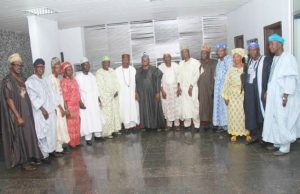 Successor: Oyo’s Governor Ajimobi Says ‘God Will Chose For Us’ Oyo's Governor Abiola Ajimobi, middle, with CCII exco members...