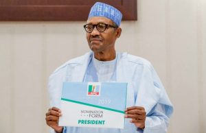 All Set For Buhari’s Inauguration As Wednesday’s Declared Work-Free President Muhammadu Buhari...displaying his form on Tuesday...