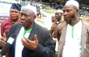AMIS Celebrates Annual Get-Together To Honour Professor Nurain Tanimowo Prof. Nurain Tanimowo addressing journalists at the event. With him is Oyo State AMIS Chairman, Alhaji Lawal Abass