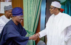Photo: When Buhari Met With Ajimobi, Other APC Governors Governor Abiola Ajimobi, left, with President Muhammadu Buhari...