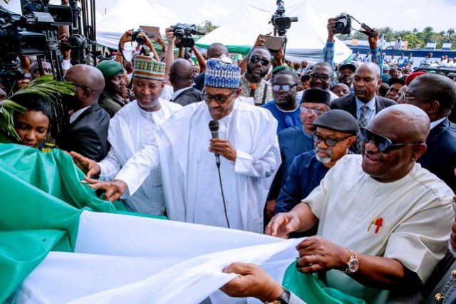 President Muhammadu Buhari...commissioning the project..