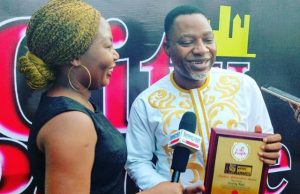 Photo Event: Sunny Neji, Ambrose Somide Honoured By City People Magazine Sunny Neji, right, proudly displaying his plaque...